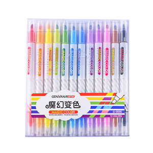 Stylo surligneur à pointe plate 24 couleurs, emballage en vrac, haute qualité, idéal pour le bureau et l'école - Vente chaude - Product Image 5