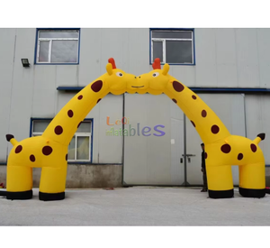 Arche gonflable personnalisée en forme <span class=keywords><strong>de</strong></span> <span class=keywords><strong>girafe</strong></span>, animal <span class=keywords><strong>de</strong></span> dessin animé, portail d'entrée gonflable pour l'ouverture d'un zoo ou une décoration d'événement - Product Image 1