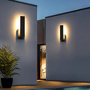 Lampe murale extérieure moderne à incandescence en acier inoxydable, style simple, étanche, éclairage solaire pour portail, villa, cour, jardin, terrasse - Product Image 6