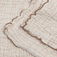 Couvre-allaitement en coton crêpe personnalisé, grand, à volants, style européen-américain, confortable, écologique, en mousseline pour nourrissons et nouveau-nés