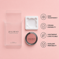Boîte d'emballage pliable en PET recyclable haute clarté, vente en gros, emballage transparent chic pour outils de maquillage