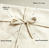 Élégant sac de rangement anti-poussière à rabat avec fermeture à nœud en ruban de satin, idéal pour les cosmétiques, les parfums et les produits de soin de la peau