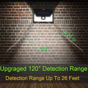 Đêm vườn năng lượng mặt trời tường ánh sáng với cảm biến chuyển động ngoài trời không thấm nước dẫn ánh sáng với năng lượng mặt trời bảng điều khiển - Product Image 5