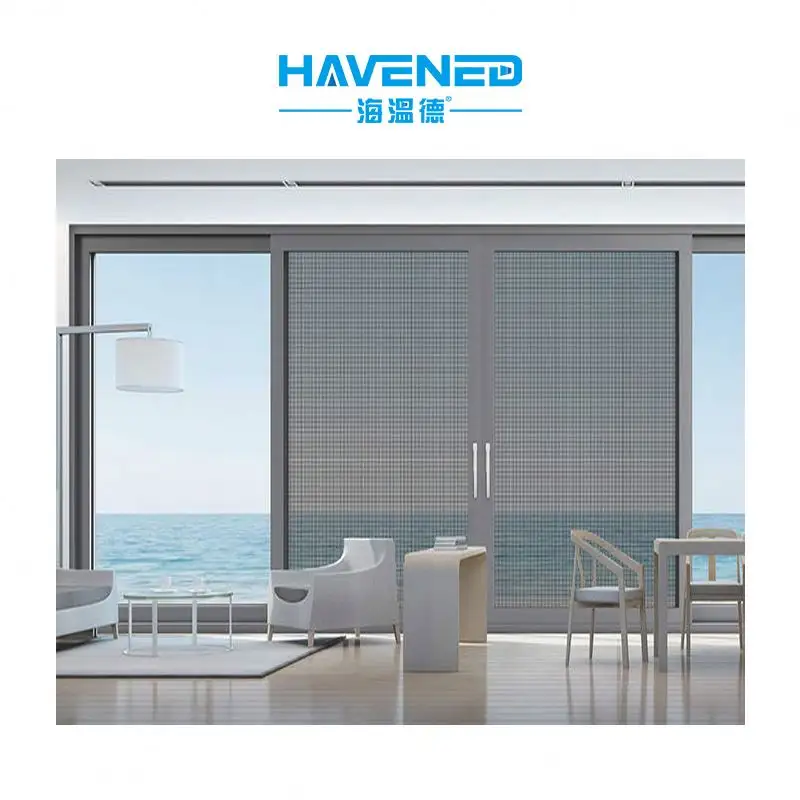 Newest Luxury Villa Patio Door Modern Design Windproof Exterior Soundproofing Aluminum Sliding Glass Door