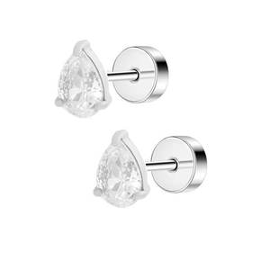 YL Bestseller pour boucles <span class=keywords><strong>d</strong></span>'oreilles femme, clous <span class=keywords><strong>d</strong></span>'oreilles en acier inoxydable, forme goutte <span class=keywords><strong>d</strong></span>'eau autrichienne, simples, polyvalents, colorés - Product Image 6
