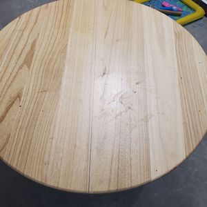 Paulownia <b>Wood</b> Round Tabletop <b>Foldable</b> Customizable Size Outdoor Use Rustic Design - Product Image 3