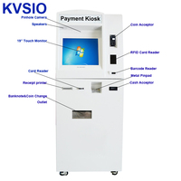Vente de billets Kiosque d'auto-paiement Accepteur de pièces en espèces Paiement de factures en libre-service Kiosque ATM avec distributeur de pièces de monnaie