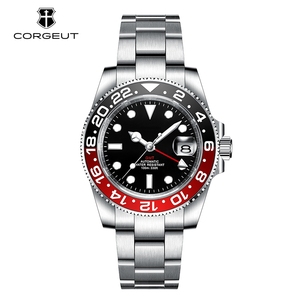Venta SUPERIOR 40mm Seiko Nh34 GMT Movimiento Cepillado Zafiro 100M Logotipo personalizado Reloj Buceo Automático Hombres Relojes mecánicos - Product Image 3