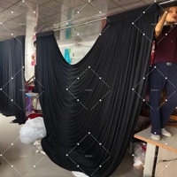 Cortinas Decorativas Elegantes en Forma de Arco, Color Negro, para Decoración de Fondo en Fiestas y Bodas, Gran Venta