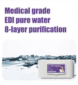 Nouvelles lingettes nettoyantes pour animaux de compagnie sans alcool, à usage unique, vente chaude pour le commerce extérieur, 80 lingettes pour chats et chiens, nettoyage sans rinçage, en plastique souple - Product Image 3