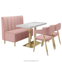 Meubles de restaurant moderne Table à manger en gros Ensembles de chaises Café Cafétéria Canapés cabines d'exposition Cafés Clubs Hôtels