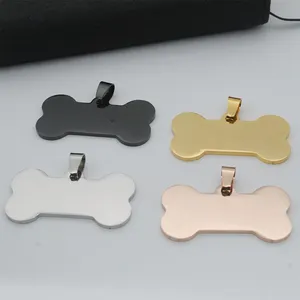 Custom Logo Metal Blank Gold Stainless Steel Round Dog Tag