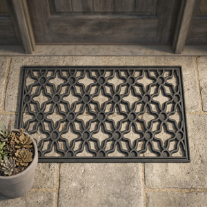 Tapete de Entrada Moderno de Goma con Diseño de Estrella, Antideslizante, Duradero, Delgado, Decorativo para Hogar, Jardín y Patio - Product Image 3