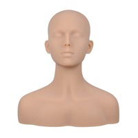 Soins de la peau Double épaule modèle tête de Massage Silicone Prop tête factice
