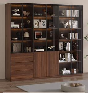 Dimensioni personalizzate luce minimalista di lusso eco-friendly per risparmiare spazio moderno montaggio a pavimento libreria grande capacità soggiorno Home Office - Product Image 3