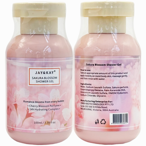 Gel <span class=keywords><strong>de</strong></span> ducha <span class=keywords><strong>de</strong></span> flor <span class=keywords><strong>de</strong></span> cerezo <span class=keywords><strong>de</strong></span> etiqueta privada piel Normal mujeres blanqueamiento refrescante hidratante niacinamida antipicazón perfumado - Product Image 5