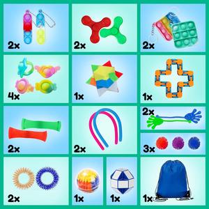 Antiestrés 44 Uds Crochet Fidget Toy novedad y mordaza táctico Metal EDC Slider magnético Click ansiedad anillo Twist Click para adultos - Product Image 4