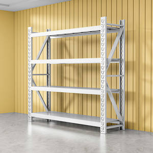 Étagères de stockage industrielles robustes sans boulons, autoportantes, en métal, revêtement poudré, pour entrepôt, de la marque WUSEN - Product Image 6