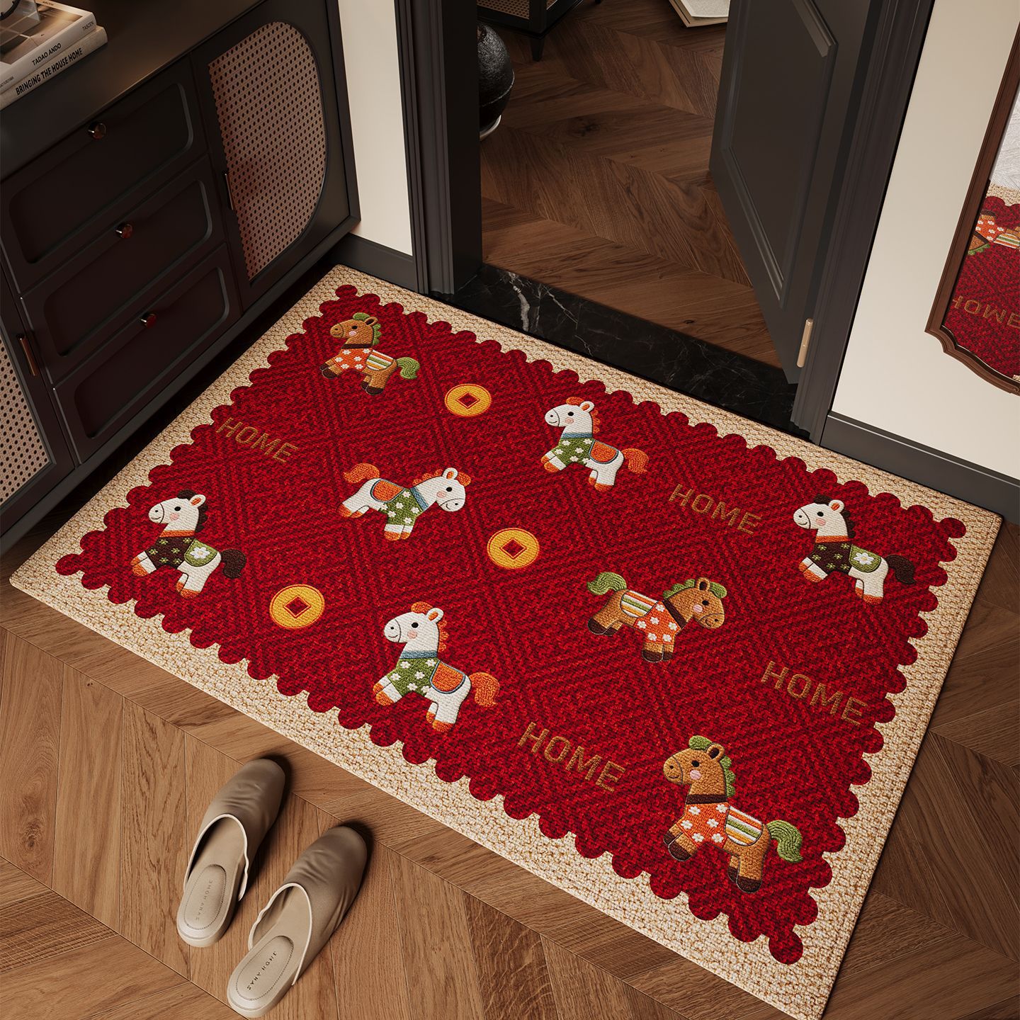 Light luxury pony riders red