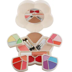 Set trucco moda principiante femminile Set completo di kit trucco forma di fiore ombretto lucidalabbra combinazione confezione regalo