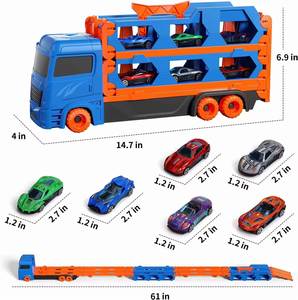 Custom Ejection Fold Metal Transportation Storage Container 3 Layer Truck <b>Model</b> <b>Car</b> Mini Vehicle for Kids Alloy Diecast <b>Toys</b> - Product Image 1