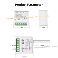 Module d'interrupteur intelligent WiFi Tuya 16A, contrôle bidirectionnel, mini disjoncteur, minuterie, télécommande, relais 1 2 3 4 voies