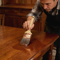 Pinceau plat professionnel industriel CTWHPB021, poils synthétiques, manche en bois, OEM disponible pour la peinture des murs et des meubles