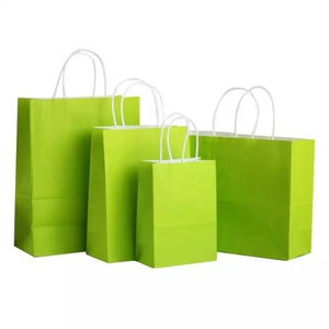 OEM Custom Luxury Groceries Fashion Design Shopping Logo Brown Kraft Paper <b>Bag</b> - Product Image 3