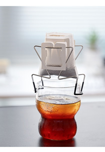 IRONDONKEY café 304 acier inoxydable filtre papier support Style oreille support suspendu <span class=keywords><strong>Camping</strong></span> en plein air pratique café support - Product Image 2