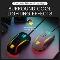 R8 G207 Mouse Game berkabel ergonomis, Mouse Game dengan RGB dan dapat diprogram untuk bermain Game