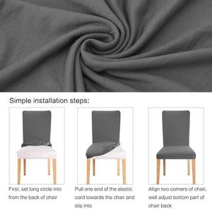 Fundas Removibles para Sillas de Comedor, 94% Poliéster, 6% Elastano, Estilo Jacquard de Lujo, Suaves y Cómodas para el Comedor - Product Image 4