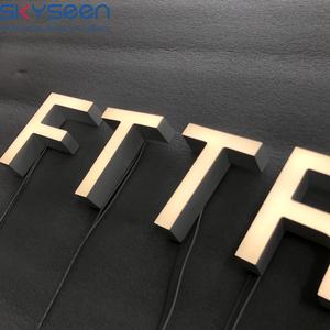SKYSEEN personalizado 3D iluminado acrílico puro Mini letras Frontlit Sign para coche Sign Logo publicidad señalización 2 años de garantía - Product Image 3