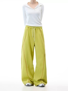 Pantalons de survêtement de style vintage américain, ligne <span class=keywords><strong>soha</strong></span>, sport, automne et hiver, décontractés, amples, coupe droite - Product Image 2