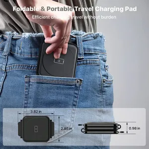 El último cargador rápido inalámbrico magnético multifuncional 4-1 portátil plegable 15W Super cargador de escritorio <span class=keywords><strong>con</strong></span> <span class=keywords><strong>enchufe</strong></span> de la UE - Product Image 4
