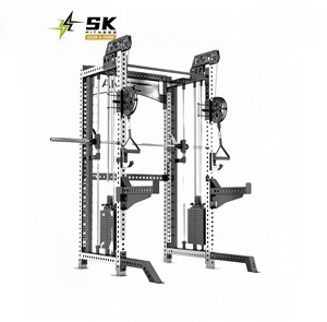 SK- Smith Machine Functional <span class=keywords><strong>Trainer</strong></span>, Équipement de musculation, Pile de poids 200 kg, Rack de musculation, Power Rack - Product Image 1