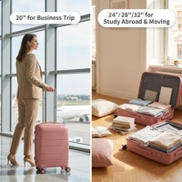 Ensemble de bagages légers en PP, nouveau modèle quatre pièces (20, 24, 28, 32 pouces), vente en gros d'usine, style très prisé