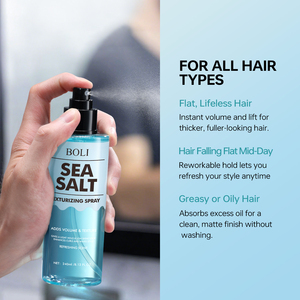 <span class=keywords><strong>Spray</strong></span> capillaire au sel de mer en marque privée, unisexe, texturisant, volumisant, ondulations, tenue forte, hydratant, brillance naturelle, protection contre la chaleur - Product Image 6