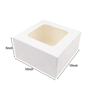 fiesta ventana transparente personalizada diseño de onda caja de papel tarta de queso cup cakes caja de papel - Product Image 3