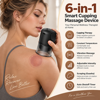 Kit de thérapie par ventouses, appareil de massage électrique anti-cellulite intelligent pour sculpter le corps, machine de ventouses Hijama avec 3 ventouses