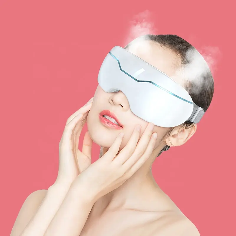 Venta al por mayor 1800mAh cuidado de los ojos Nano vapor masajeador de ojos relajante compresa caliente vapor eléctrico masajeador de ojos máscara para aliviar la fatiga