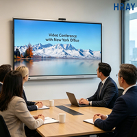 Pantalla de Conferencia Todo en Uno HRAY de 98 Pulgadas con Vista Panorámica, Táctil Infrarroja, 4K UHD, OEM ODM para Aulas Escolares, Reuniones de Negocios y Grupos