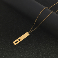 Collier creux à breloques en forme de demi-cou à la mode, en acier inoxydable poli, bijoux, possibilité de livraison directe