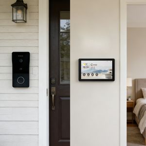 <span class=keywords><strong>Sonnette</strong></span> vidéo étanche Hiwink Tuya Wifi 7/10 pouces 2K avec caméra, interphone visuel bidirectionnel, déverrouillage à distance, pour extérieur - Product Image 1