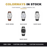 Vente en gros directe d'usine SKMEI 9390 Montre pour homme en cuir véritable de luxe Mouvement à quartz Résistance à l'eau 3BAR