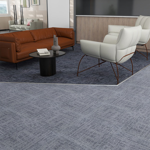 Modern Carpet Tiles Square Tufted Low Pile Rubber Backing Stain Resistant Office Use - Product Image 1