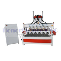 4 Axes 4 6 8 Têtes Multi Head Rotary Cnc Router Pour Meubles Jambes Sofa Pieds Statue 3D Relief Cnc Carving Machine