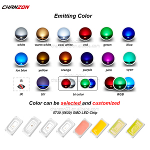 Chanzon bán toàn bộ 5730 5630 SMD <span class=keywords><strong>LED</strong></span> Diode chip <span class=keywords><strong>RGB</strong></span> đỏ xanh xanh vàng cam tím hồng trắng mát ấm tự nhiên trắng - Product Image 2