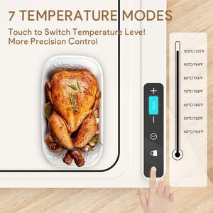 Electric <b>Food</b> Warming <b>Trays</b> Fast Heating <b>Tray</b> Mat Foldable Silicone <b>Food</b> <b>Warmer</b> Warming <b>Tray</b> - Product Image 2