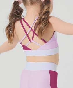 2024 nuevo diseño niños ropa de Yoga sujetador Popular niñas Yoga Fitness ropa activa niños Yoga sujetador - Product Image 5