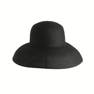 Sombrero de Paja Rafia con Logotipo Personalizado OEM ODM, Elegante Forma de Campana, Diseño a Cuadros, Protección UV, para Resorts y Eventos - Product Image 2